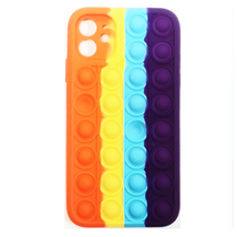 Push It Pop Fidget Toy Bubble Case Cover for iPhone Xs Max 6.5&quot; ORANGE/PURPLE - £6.02 GBP