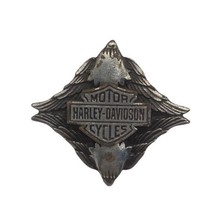Vintage 2001 Harley Davidson Motorcycles  Pin Badge Bar Shield Logo Silv... - $23.34