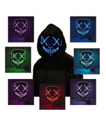 Light up Mask Halloween Mask Purge EL Anonymous Wire Party LED Glow Mask - $20.36 CAD
