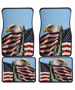 4 piece set universal rubber Floor Mats with Eagle design fits almost an... - $23.36