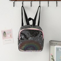 Print Children Backpack Fashion School Bag for Girls Transparent PVC Sequins Swe - £108.08 GBP