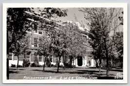 Cheney WA E.W.C.E. Administration Bldg RPPC Eastern Western College Postcard E35 - $8.95