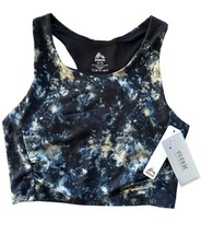 RBX Active Longline Racerback Sports Bra Size XL Blue Spatter Dye Pattern - £15.56 GBP