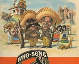 Who Song &amp; Larry&#39;s Cantina Die Cut Lunch Menu 1981 El Torito  - $47.48