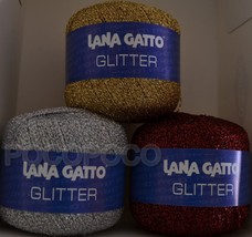 Pelote Laine LANA GATTO Art. Glitter Fabriqué en Italie - £3.28 GBP