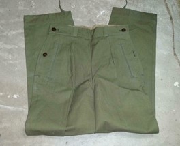 Rare Vintage Andre Marseille Pants 42-L Never Worn Fatigue Green Armee 1955 - £120.28 GBP
