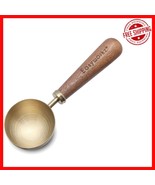 Elegant 10g Gold Measuring Spoon with Black Walnut Handle for Coffee &amp; More - $519.78 MXN
