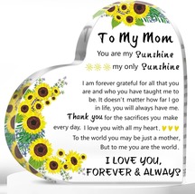 Cherish Mom&#39;s Love: Delicate Acrylic Heart Plaque for Mother&#39;s Day - £11.15 GBP