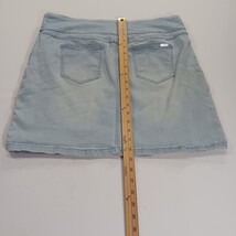 S.C. & Co. Denim Skort Women’s XL Faded Light Blue Pull-On Stretch Mini Skirt image 10