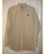 CUTTER &amp; BUCK MENS XXL KHAKI BEIGE BUTTON DOWN LONG SLEEVE SHIRT TENN TI... - £11.32 GBP