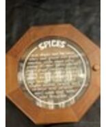 Vtg Goodwood Octagon Wall Hanging Spice Cabinet Rack Wooden Glass 11 Bot... - $1,055.15 MXN