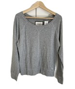 New Abercrombie &amp; Fitch Women Light Gray Round Neck Long Sleeve Light Sw... - $29.69