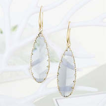 Gray Crystal &amp; 18K Gold-Plated Marquise Drop Earrings - $13.99