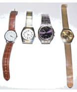 LOT OF 4 MENS VINTAGE WRIST WATCHES USED IN VARIOUS CONDITIONS - $29.39