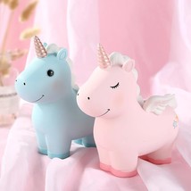 Unicorn Piggy Bank With Horn &amp; Wings - £24.37 GBP