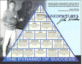 John Wooden Signed Autograph 8x10 Rp Photo Pyramid Of Success Ucla Coach - £15.17 GBP