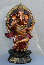 Large 28.5&quot;H Hindu God Dancing Avatar Nritya Ganesha Chaturthi Yoga Pose... - $239.99