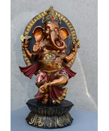 Large 28.5&quot;H Hindu God Dancing Avatar Nritya Ganesha Chaturthi Yoga Pose... - $4,418.35 MXN