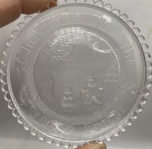 Pre-Owned Pairpoint Cup Plate Christmas In The Green Forest Clear - $14.99