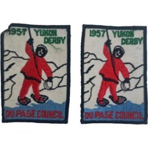 Vintage 1957 Boy Scouts of America BSA Yukon Derby Patches Fabric Pair Lot of 2 - £14.91 GBP