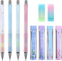 Mechanical Pencil, 4 Pieces 0.9 Mm Mechanical Pencils With 4 Tubes 2B, 4... - £24.29 GBP