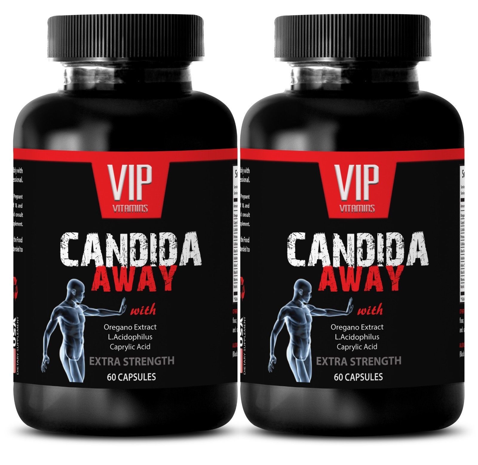 Aloe Vera pills - CANDIDA AWAY EXTRA STRENGTH - body parasite remove -2 Bottles - $23.33