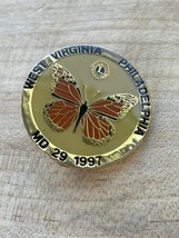 Lions Club West Virgina Philadelphia MD 29 1997 Butterfly Lapel Pin Vintage - $335.51 MXN