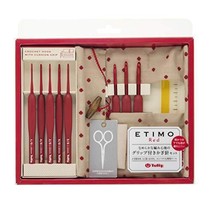 Crochet &quot;ETIMO red crochet hook set red&quot; Knitting needles Tulip TED001 - $106.40