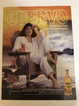 1990s Cuervo Especial Angelica Huston Vintage Print Ad pa8 - $8.90