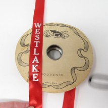 Lion Ribbon Spool WESTLAKE High School Austin Texas Mums Homecoming 70s Red Vtg  - £7.72 GBP