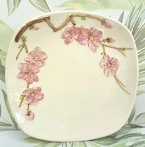 Vintage 50s Metlox Poppytrail Pink Peach Blossom 6&quot; Plate  Hand Painted  - $7.99