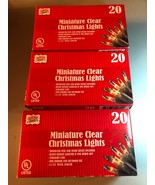 3 Pack Holiday 5 ft Christmas Mini Christmas Lights 20 Lights Green Wire... - $20.35 CAD