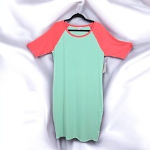 LuLaRoe Julia T-Shirt Dress Womens Extra Large Green Pink Short Sleeve C... - $14.95