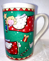 Coffee or Cocoa Mug  CHRISTMAS Angels Santa Stars CHRISTMAS - $183.52 MXN