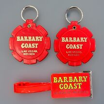VTG Key Chain Luggage Tag Barbary Coast Original Las Vegas NV Orange Cas... - $17.09