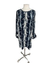Kobi Halperin 100% Silk Blue Paisley Tunic Shirt Blouse Size Large Artsy... - $354.32 MXN