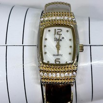 Vivani Gold Tone Mother Pearl Stainless Steel Women’s Watch Working New ... - $25.22