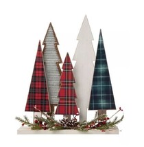 Glitzhome Wooden Christmas Tree Table Décor C210248 - £26.17 GBP