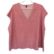 SHEIN Curve Polka Dot Shirt Pink Plus Size Womens 4XL - $12.59