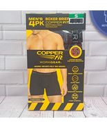 4PK Copper Fit Mens Performance Workgear Boxer Briefs S 28-30  Copper In... - $33.21 CAD