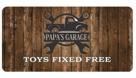 Papa&#39;s Garage Toys Fixed Here Usa Made Metal License Plate - £23.97 GBP