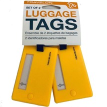 Travelon Set of 2 Luggage Tags - Yellow Set of 2 Luggage Tags Heavy Duty... - $5.89