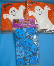 Napkins Halloween Party Ghost Orange Lot of 2 &amp; 40 Favor Bags Assorted Colors - £11.15 GBP
