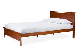 Jason Brown Wood Twin-Size Bed - $6,413.17 MXN