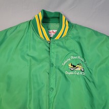 1980s Motorcycle Riders Club Birdie Richard Leslie Satin Bomber Jacket G... - £29.11 GBP