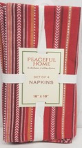 Set of 4 Fabric Cotton Napkins (18&quot;x18&quot;) CHRISTMAS MULTICOLOR &amp; MULTI PA... - £15.52 GBP