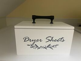 Dryer Sheet Holder with Hinged Lid for Laundry 7.8&quot;L x 4.7&quot;W x 4.3&quot;H - $17.82