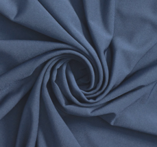 50 Yds Jersey Knit 100% Organic Cotton Fabric 8.2 Ozs. 72&quot; Wide Color Navy Blue - £109.89 GBP