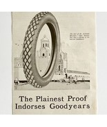 1916 Goodyear Tires Spelling Error Indorses Advertisement San Xavier LGA... - $19.99