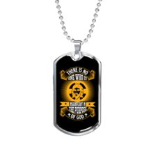 Purpose Of God Christian Necklace Stainless Steel or 18k Gold Dog Tag 24&quot; Chain - £37.31 GBP+